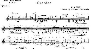 小提琴谱 | 查尔达斯舞曲(小提琴谱)