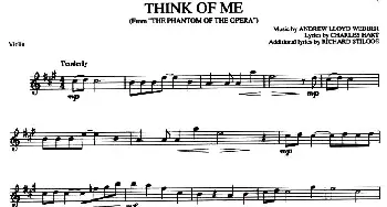 小提琴谱 | THINK OF ME