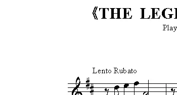 小提琴谱 | THE LEGEND OF 1900(小提琴谱)