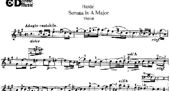 小提琴谱 | Violin Sonata No.1 in A major