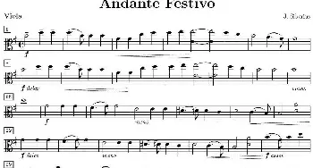 Andante Festivo(活泼的行板 中提琴分谱)西贝柳斯