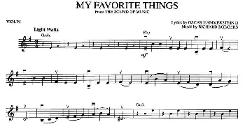 小提琴谱 | MY FAVORITE THINGS