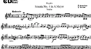 小提琴谱 | Violin Sonata No.4 in A Major