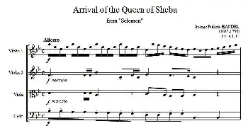 小提琴谱 | Arrival of the Queen of Sheba from "Solomon"(小提琴+钢琴伴奏)亨德尔
