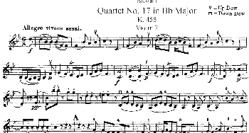 小提琴谱 | Mozart《Quartet No.17 in Bb Major,K.458》(Violin 2分谱)