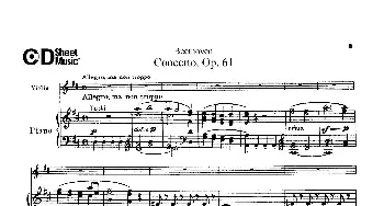 小提琴谱 | D大调小提琴协奏曲 Op.61(小提琴与钢琴版)路德维希·冯·贝多芬