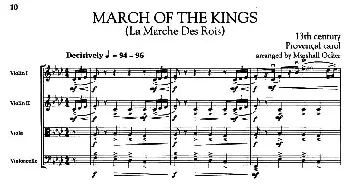 小提琴谱 | MARCH OF THE KINGS(圣诞音乐 弦乐四重奏)