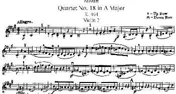 小提琴谱 | Mozart《Quartet No.18 in A Major,K.464》(Violin 2分谱)