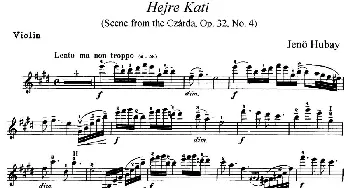 小提琴谱 | Hejre Kati(Scene from the Czarda,Op.32,No.4)​胡鲍伊 Hubay