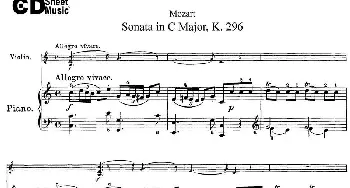 小提琴谱 | Violin Sonata in C Major K.296(小提琴+钢琴伴奏)