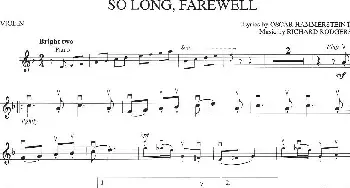 小提琴谱 | SO LONG, FAREWELL(小提琴谱)