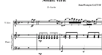 小提琴谱 | Sonate Verte(2-Lento 小提琴+钢琴伴奏)拉菲耶