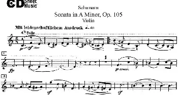 小提琴谱 | Violin Sonata in A minor Op.105