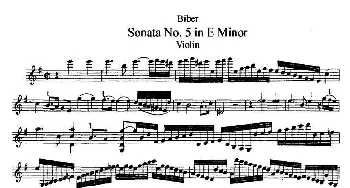 小提琴谱 | Sonata No.5 in E Minor