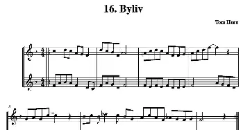 小提琴谱 | Byliv(简易二重奏)Tom Horn(霍恩·汤姆）