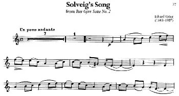 小提琴谱 | Solveig's Song  格里格(GRIEG）