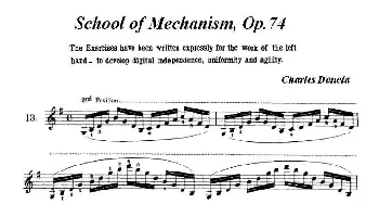 小提琴谱 | School of Mechanism, Op. 74(小提琴技巧练习13——22)丹克拉