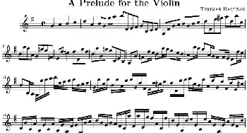 小提琴谱 | A Prelude for the Violin  THOMAS BALTZAR
