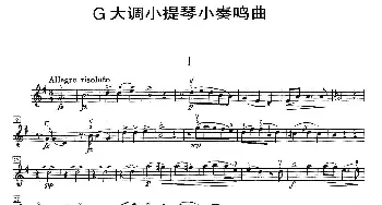 小提琴谱 | G大调小提琴小奏鸣曲 作品100(Sonatina G Major op.100)德沃夏克(Dvorak）