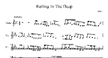 小提琴谱 | Rolling In The Deep  Adele