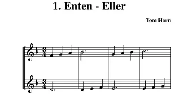 小提琴谱 | Enten - Eller(二重奏)Tom Horn(霍恩·汤姆）