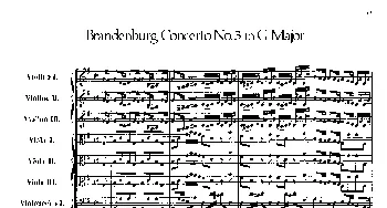 小提琴谱 | 勃兰登堡第三协奏曲(弦乐合奏总谱)巴赫