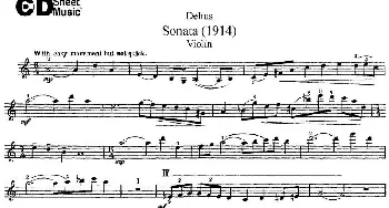 小提琴谱 | Delius Sonata