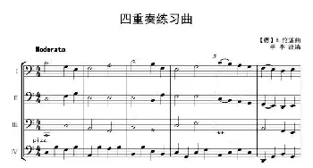 四重奏练习曲(大提琴四重奏)(李李改编)伦堡