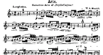 小提琴谱 | Arie.(W.A.Mozart作曲版)