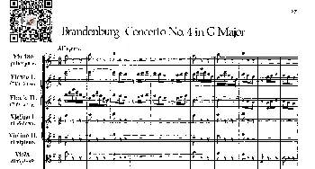 小提琴谱 | 勃兰登堡第四协奏曲(弦乐合奏总谱)巴赫