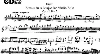 小提琴谱 | Sonata in A Major for Solo Violin Op.42 No.2