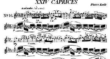 小提琴谱 | 24首小提琴练习曲之16    罗德