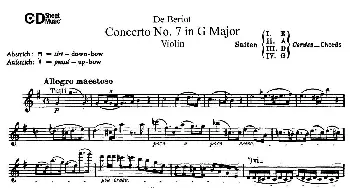 小提琴谱 | G大调第七协奏曲(Concerto No.7 in G Major)Op.76  ​贝里奥(Beriot）
