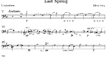 Last spring(逝去的春天 低音大提琴分谱)格里格