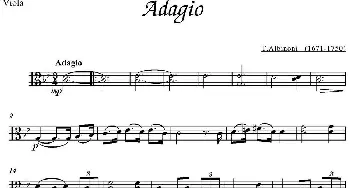 Adagio(中提琴分谱 T.Albinoni作曲版)T.Albinoni