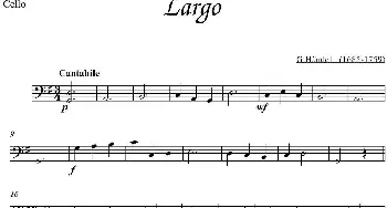 Largo(大提琴分谱)G.Handel