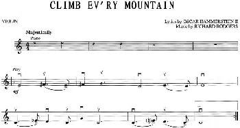 小提琴谱 | CLIMB EV'RY MOUNTAIN