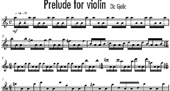 小提琴谱 | Prelude(序曲)Ola Gjeilo