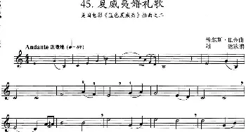 小提琴谱 | 夏威夷婚礼歌(美国电影《蓝色夏威夷》插曲之二)恰尔斯·E.金曲 雄达改编