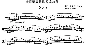 大提琴高级练习曲40首 No.2  戴维·波帕尔