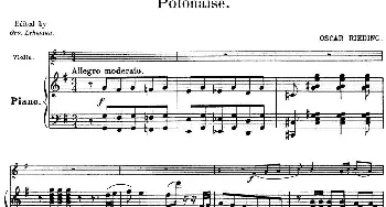 小提琴谱 | 25首小提琴曲合集 Polonaise.(小提琴+钢琴伴奏)OSCAR RIEDING