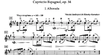 小提琴谱 | 里姆斯基-柯萨科夫-Capriccio Espangol Op.34