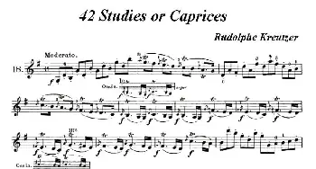 小提琴谱 | 42首练习曲或隨想曲之18  克莱采尔