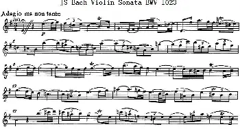 小提琴谱 | JS Bach Violin Sonata BWV 1023(巴赫《小提琴奏鸣曲》)巴赫