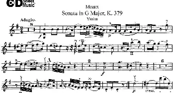 小提琴谱 | Violin Sonata in G Major K.379