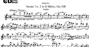 小提琴谱 | Violin Sonata No.3 in D Minor Op.108