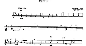 小提琴谱 | Philip Hayes Canon(加拿大小提琴考级·预备级)