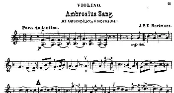 小提琴谱 | Ambrosius Sang.