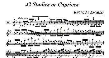 小提琴谱 | 42首练习曲或隨想曲之30  克莱采尔