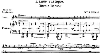 小提琴谱 | 25首小提琴曲合集 Danse rustique.(Rustic Dance.)(小提琴+钢琴伴奏)BENONI LAGYE